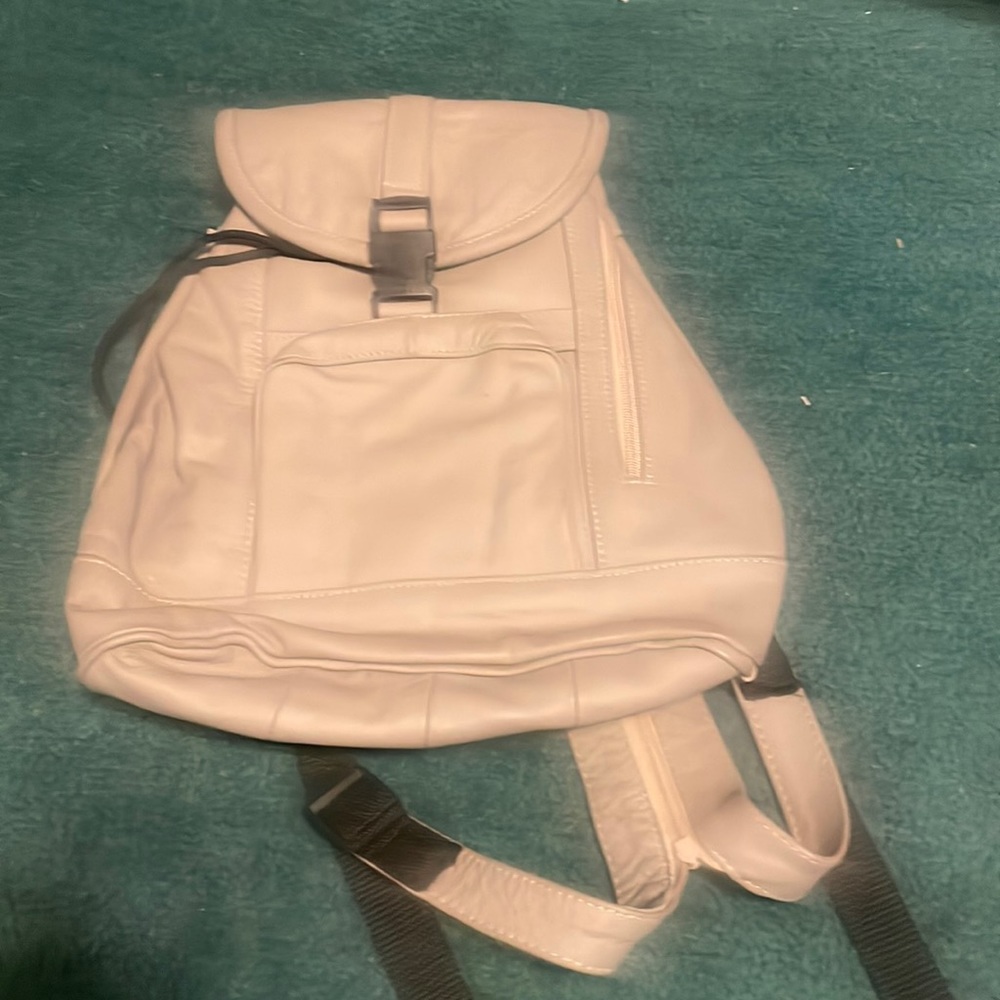 Genuine leather medium sized bookbag